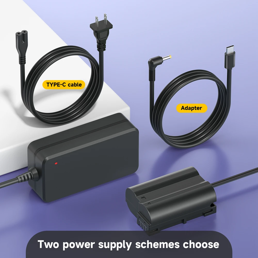 الدمية بطارية محول عدة لكاميرا نيكون ، التيار المتناوب تيار مستمر محول الطاقة ، ل z6 ، z7 ، d500 ، d600 ، d610 ، d750 ، d780 ، d800 ، d810 ، d850 ، z6 ii ، d7000