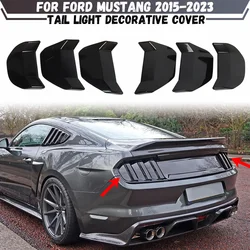6pcs Smoked Car Rear Tail Light Lamp Decoration Cover Trim Sticker For Ford Mustang 2015 2016 2017 2018 2019 2020 2021 2022 2023