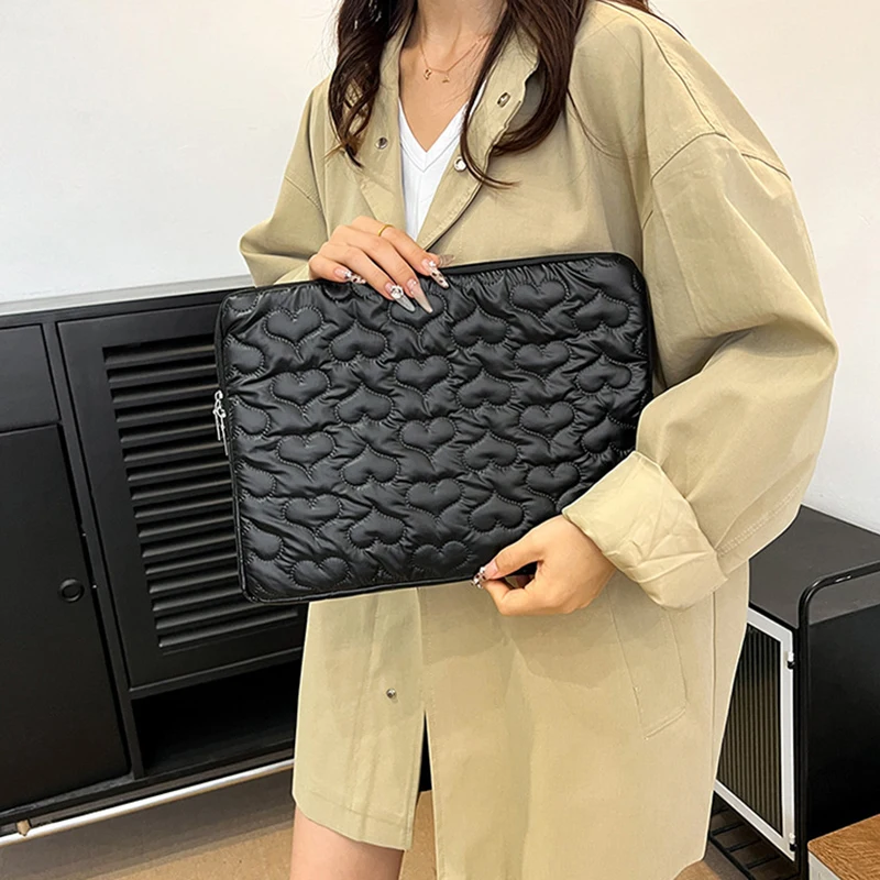 Heart Laptop Computer Bag Protective Case Cover For Macbook For Lenovo Thinkpad For DELL For HP Notebook PC Protector