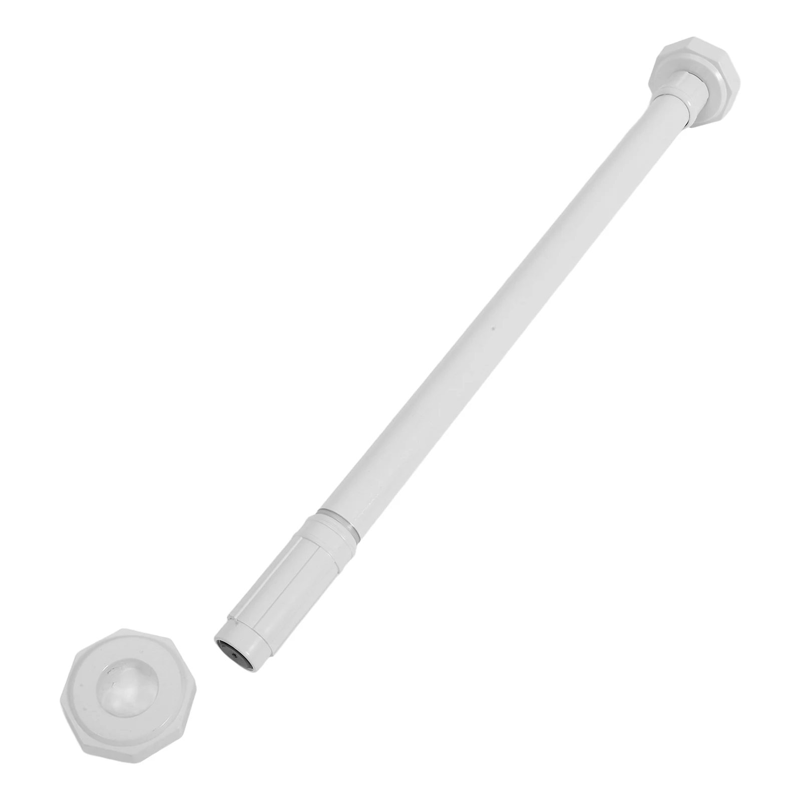 

Telescopic Door Curtain Rod 50-80CM Black Extendable Tension Pole Shower Window Curtains No Drilling Adjustable Bracket