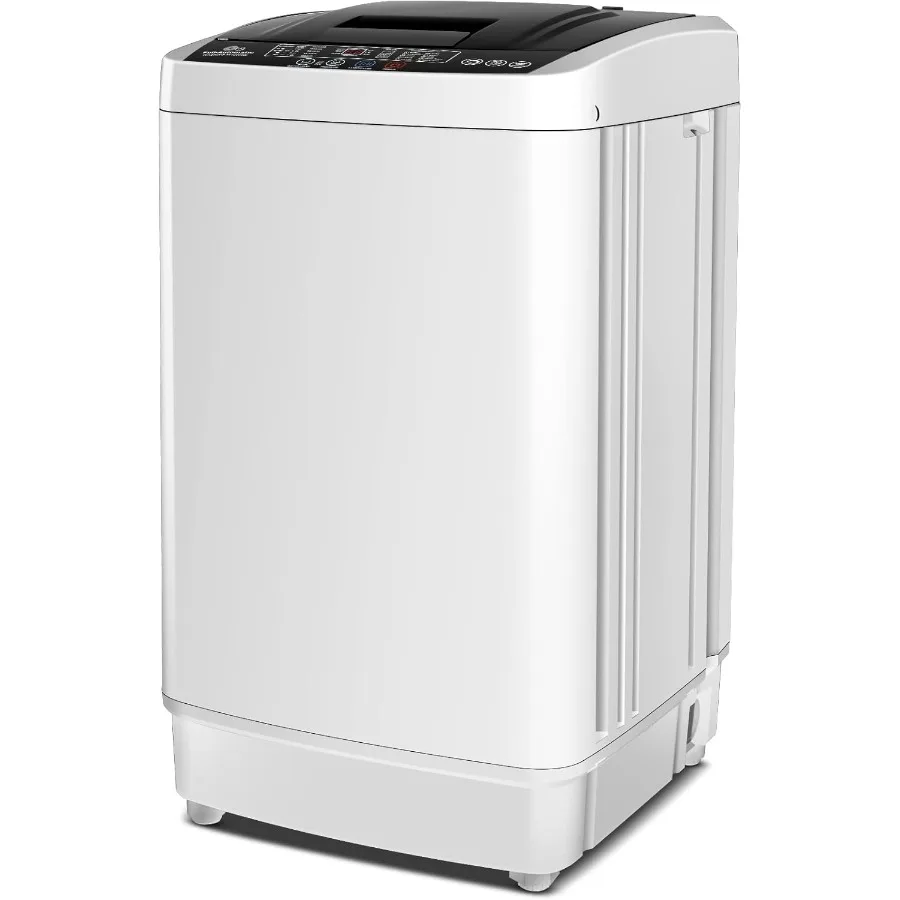 

2.4 Cu.ft Compact Full Automatic Portable Washing Machine with Drain Pump 10 Wash Programs and LED Display Ideal for Apartments