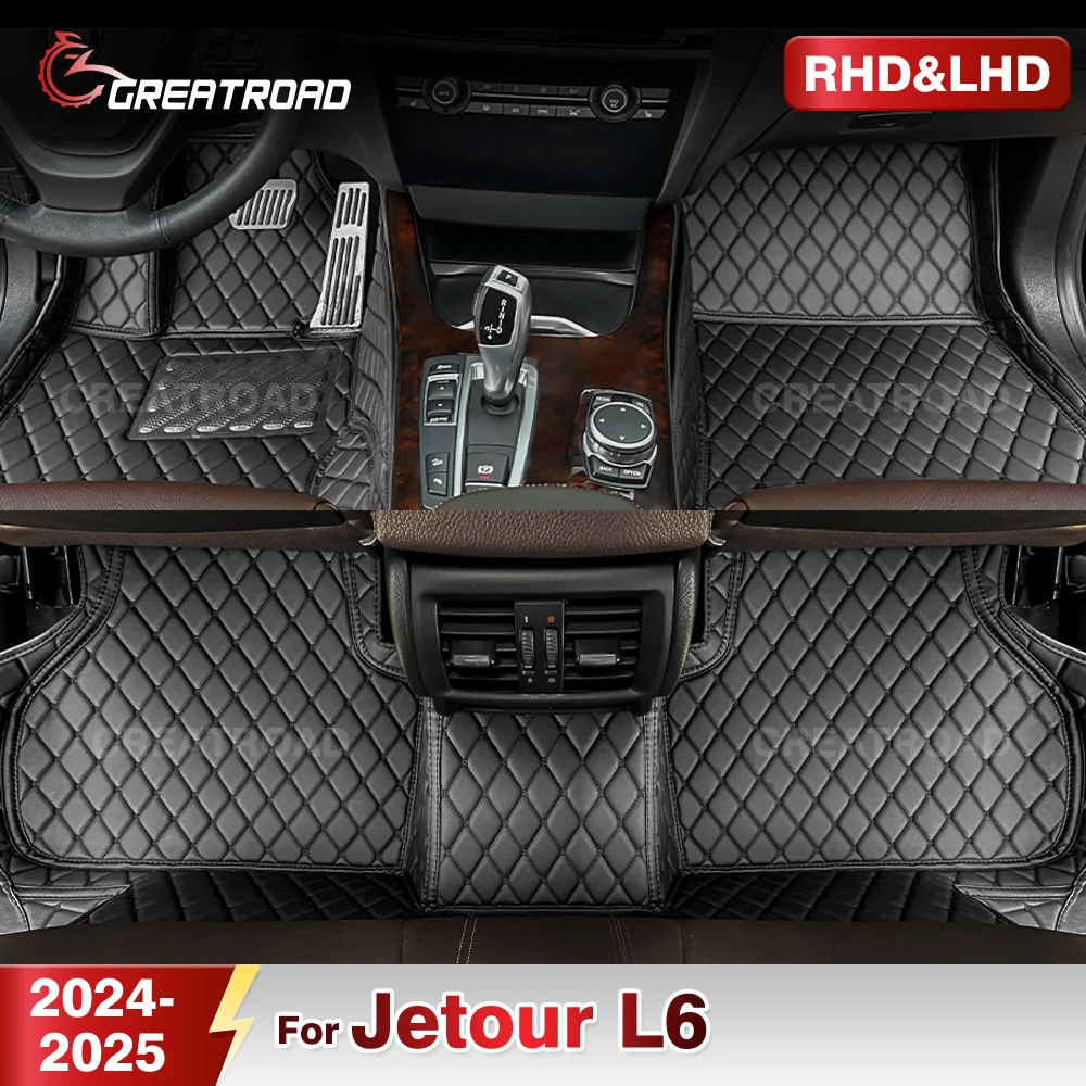 

For Jetour L6 2024-2025 Custom Car Floor Mats Automobile Carpet Cover Interior Details Accessories Protective Pad Parts