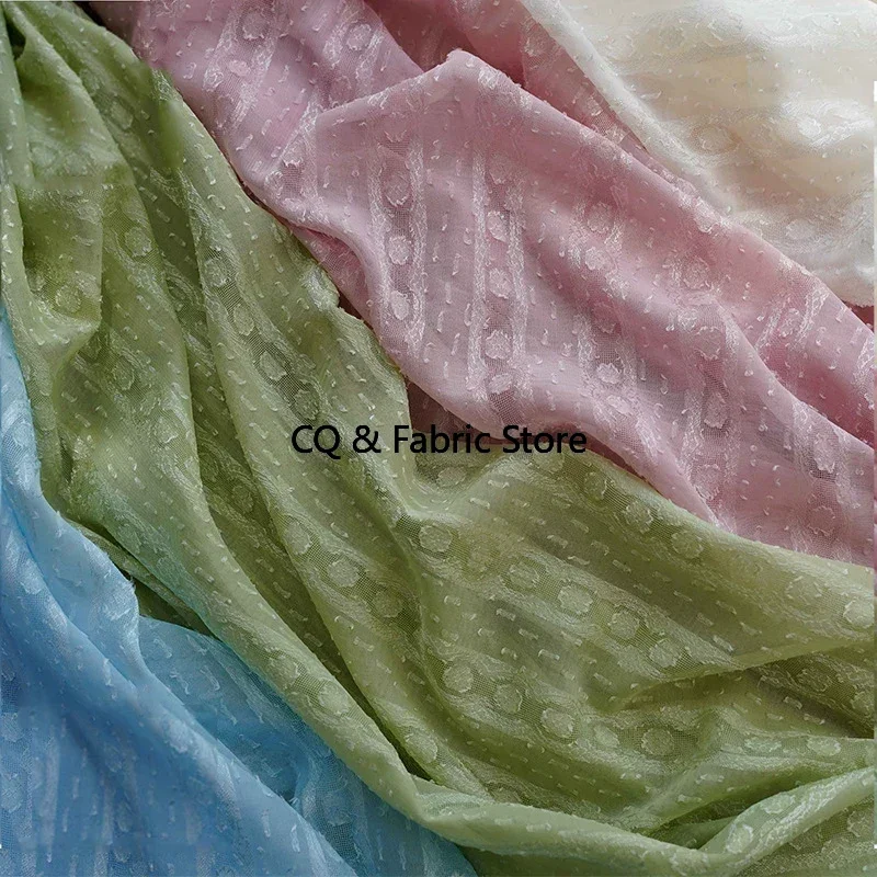 

Многоцветная шифоновая жаккардовая ткань с цветочным узором, весенне-летнее женское платье, декоративная ткань для свадебного платья