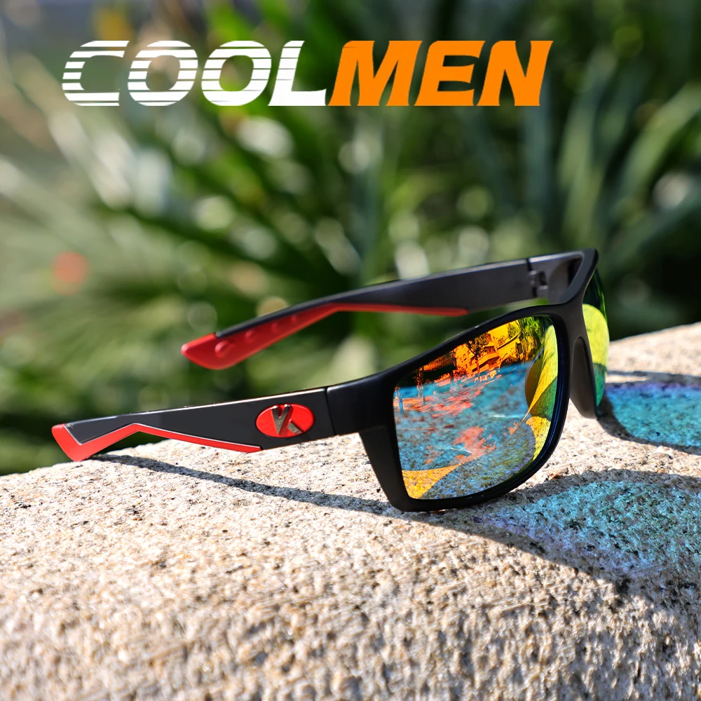 

COOLMEN Men Fishing Glasses Polarized UV400 Sunglasses Driving Glasses Outdoor Sports Eyewear Cycling Sunglasses Hiking Eyewear