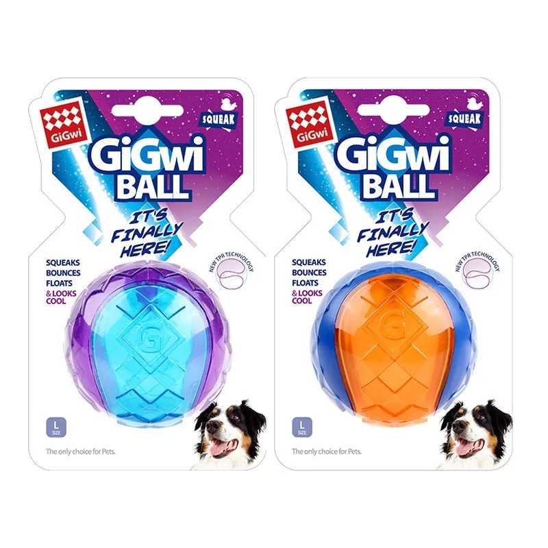 Gigwi Pet Toys G-Ball Series Interactive Dog Ball Dog Toys Squeaky Balls 2.5” Bouncy And Assorted Colors for Small/Medium Dogs