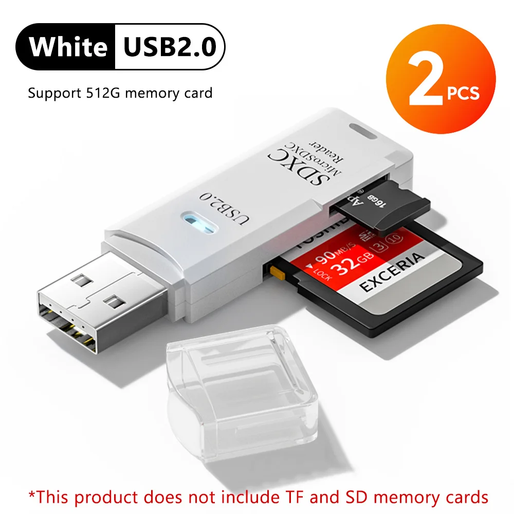 2-in-1 USB3.0/2.0 Kaartlezer USB3.0 Naar SD TF Geheugenkaartlezer USB Flash Drive Kaartlezer Adapter Voor PC Laptops Accessoires