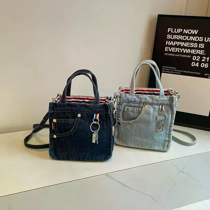 

Creative Retro Washed Denim Personalized Ladies' Crossbody Bags Fashionable Verstaile Handbags High-quality Shoulder Bags Girl