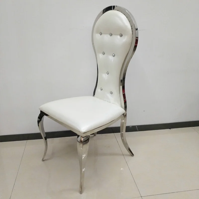 Wedding Event Stainless Steel Restaurant Chair Hotel Party Leisure Chair for Sale view 4