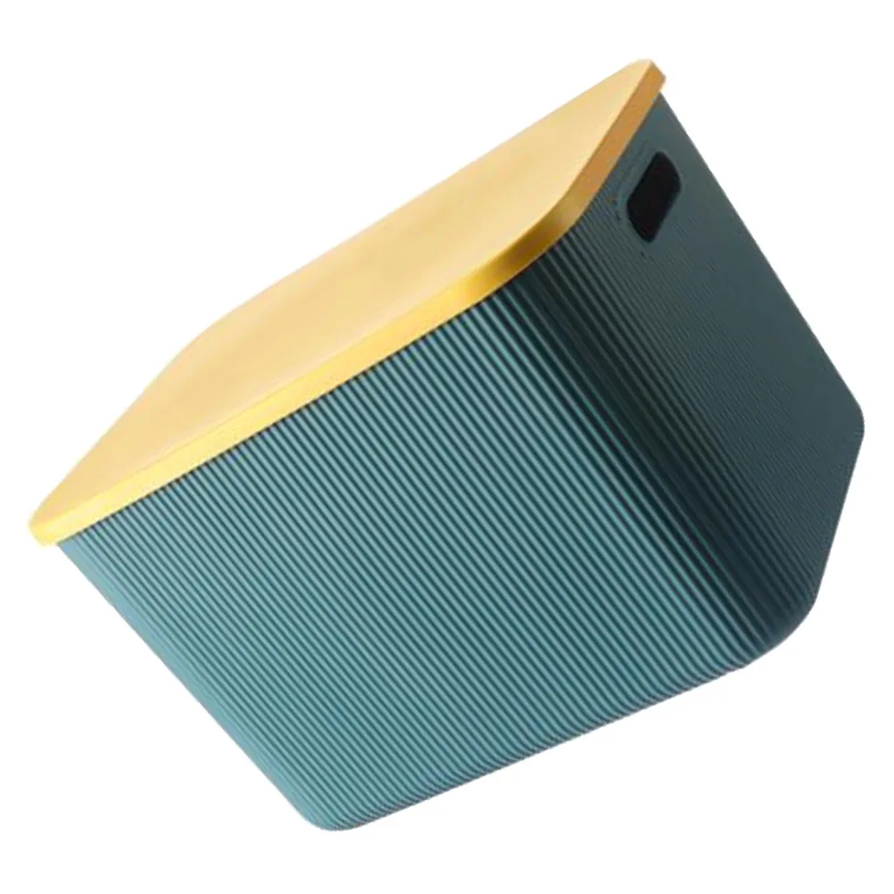 

Color Matching Storage Box Large Capacity Lid Home Organizer Bedroom Office Closet Container Plastic Modern Style