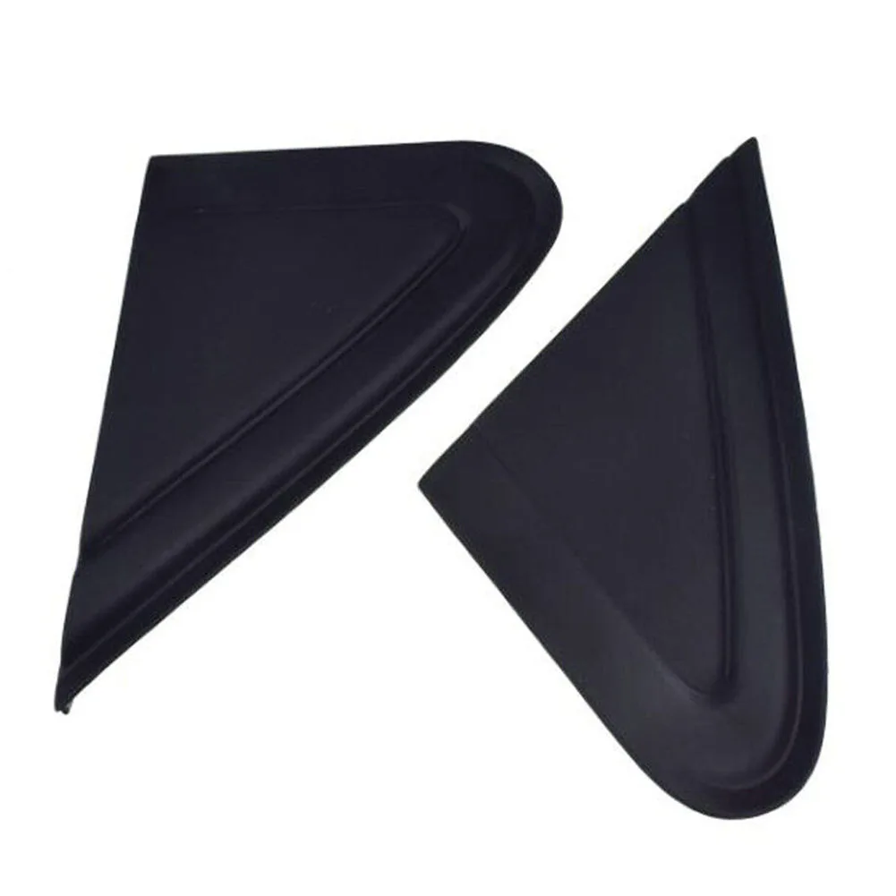 กระจกมองหลังรถยนต์1คู่ฝาครอบสามเหลี่ยมสีดำสำหรับ MK4 9N3 Vento 2006-2010 6Q0853273A 6Q0853274A กระจกกรอบสามเหลี่ยม