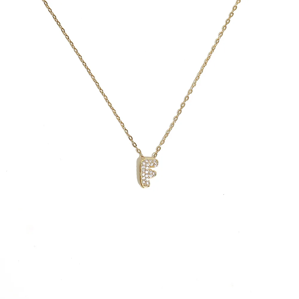 قلادات بأحرف فقاعية للنساء من الزركونيا بالأحرف الأولى قلادة مطلية بالذهب من الفولاذ المقاوم للصدأ سلسلة مجوهرات هدايا عيد الأم
