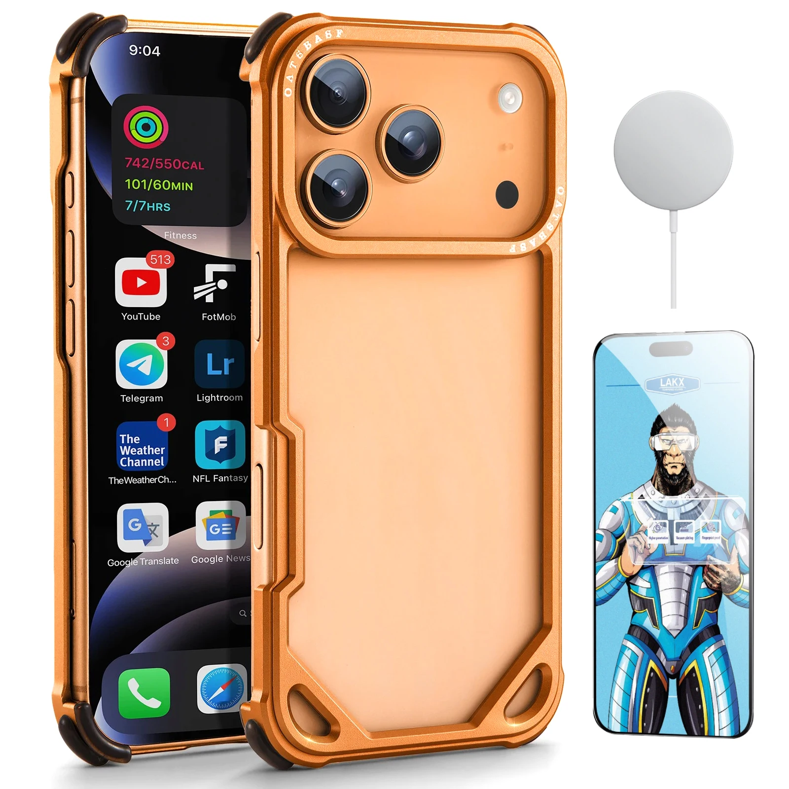 

for iPhone 17 Pro / Pro Max / 17Air Phone Case Aluminum Metal Frameless Minimalist Wireless Charging Ultra-thin Protecitve Cover