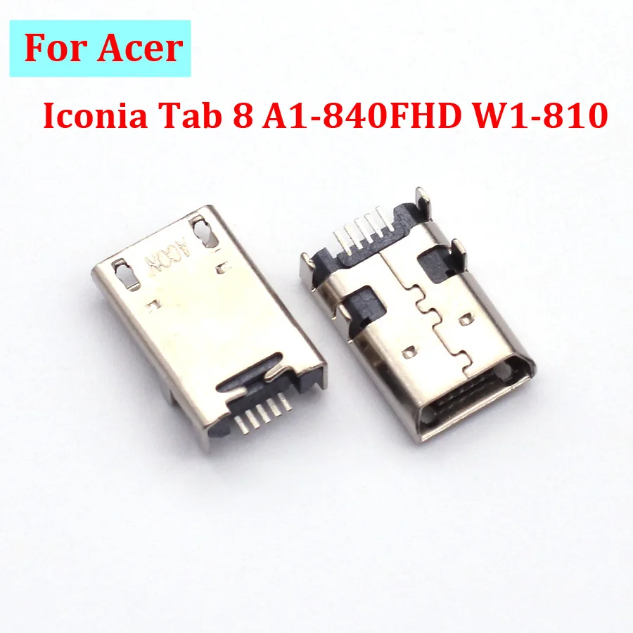 2PCS for Acer Iconia Tab 8 A1-840FHD W1-810 Micro mini USB Charging DC jack Socket Port Connector repair parts