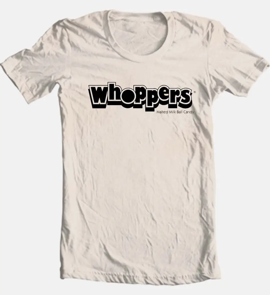 Whoppers T shirt retro candy food funny 100 cotton graphic printed tee vintage