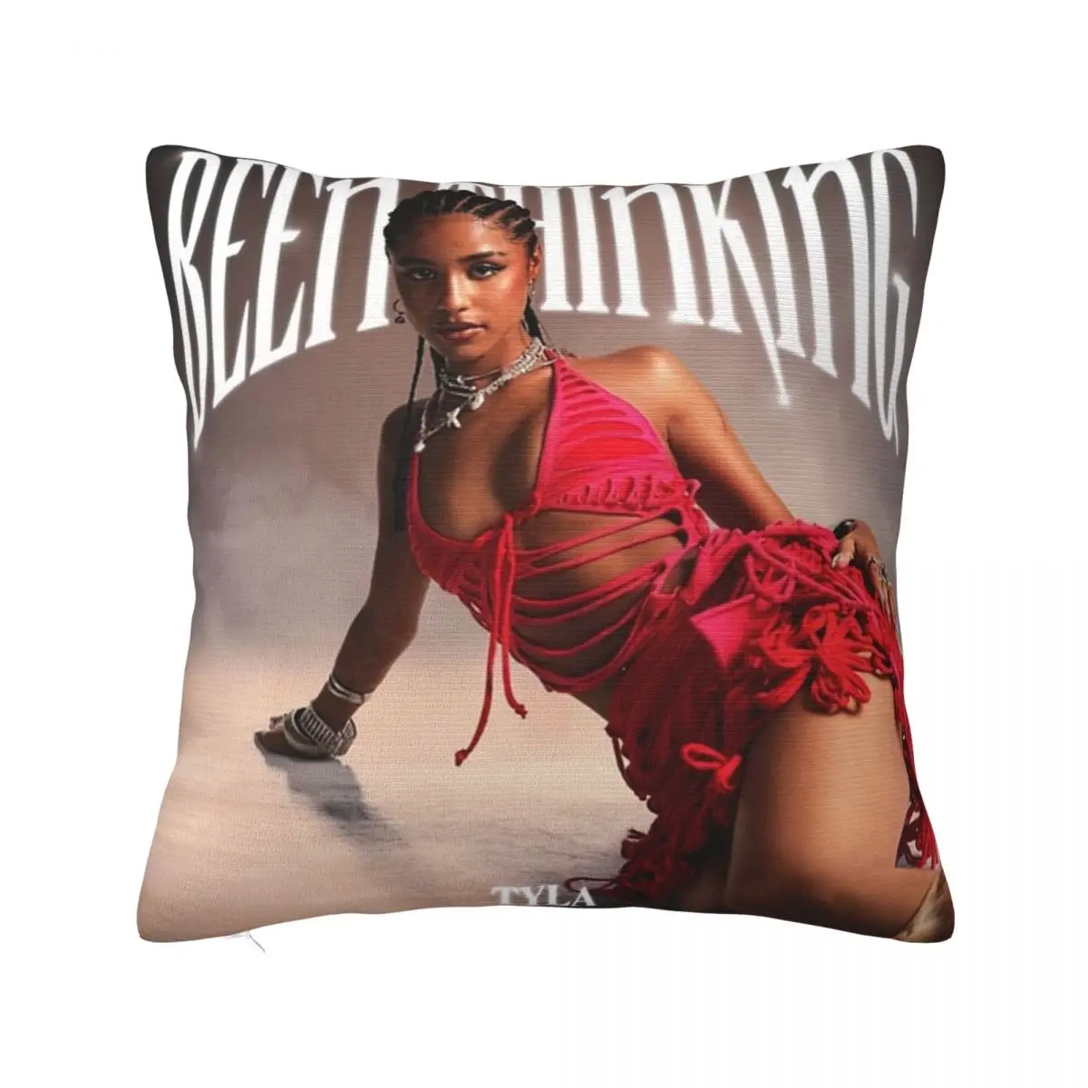 

Tyla Singer Been Thinking Album Pillow Cover Soft Cushion Cover Decorations Y2k Hip Hop Throw Pillow Case Cover Home Multi-Size