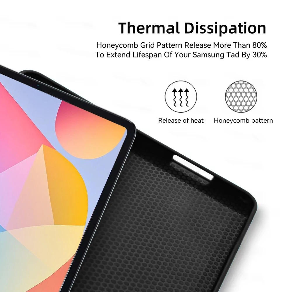 Case for Samsung Galaxy Tab S6 Lite 10.4'' 2024/2022/2020 (SM-P620/P610/P613/P615), Magnetic Slim Trifold Stand Cover,Soft Back