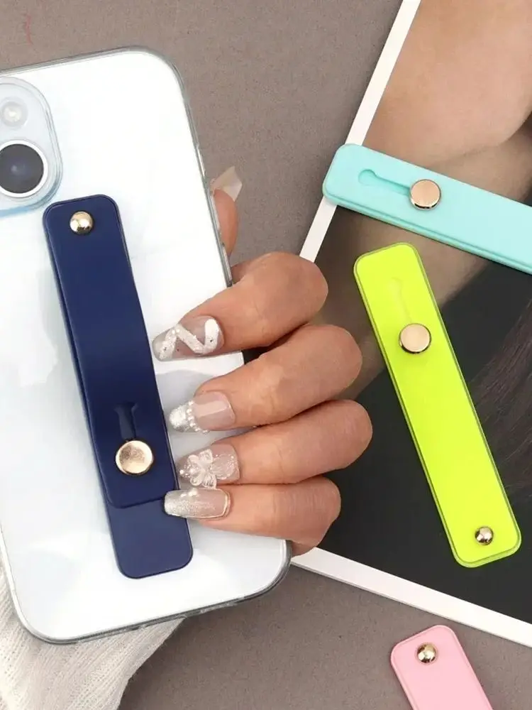 Polbandje, handband, vingergreep, mobiele telefoonhouder, standaard, push-pull, universele effenkleurige telefoonhouder voor iPhone en Xiaomi - afbeelding 2