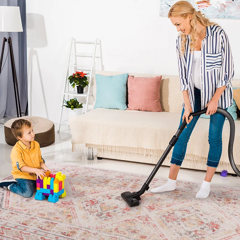 LOOM & LUXE Tappeto da 5x8, Tappeto lavabile, Basso pile, Antiscivolo, Non fuoriuscite, Pieghevole, Adatto ai bambini e agli animali domestici - Tappeti per vivere ro