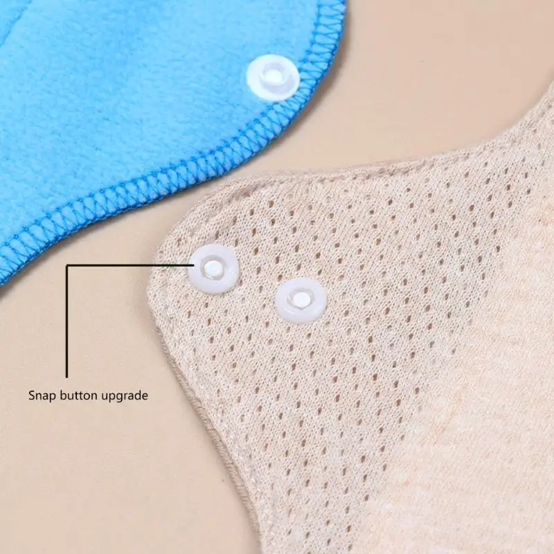 

L5YC Washable Women's Hygiene Nursing Pad Breathable Cotton Mesh Sanitary Pad Reusable Menstrual Cloth Napkin Panty Liner