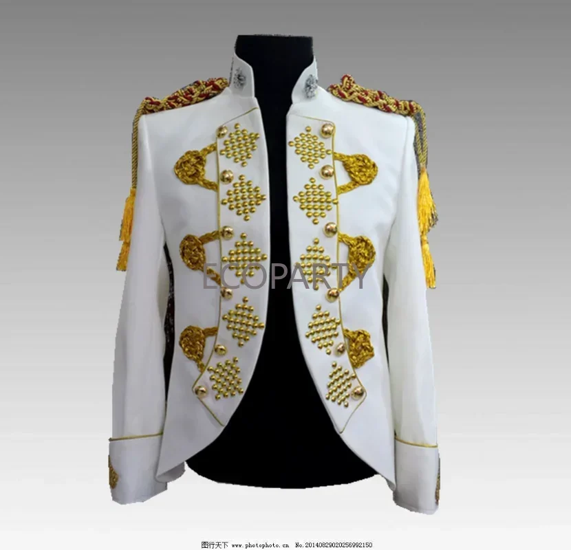 2023 Renaissance Men\'s Suits Vintage Jacket 1 Piece King Prince Royal Court Coat Stage Wear Costume Homme Mens Blazer Jacket