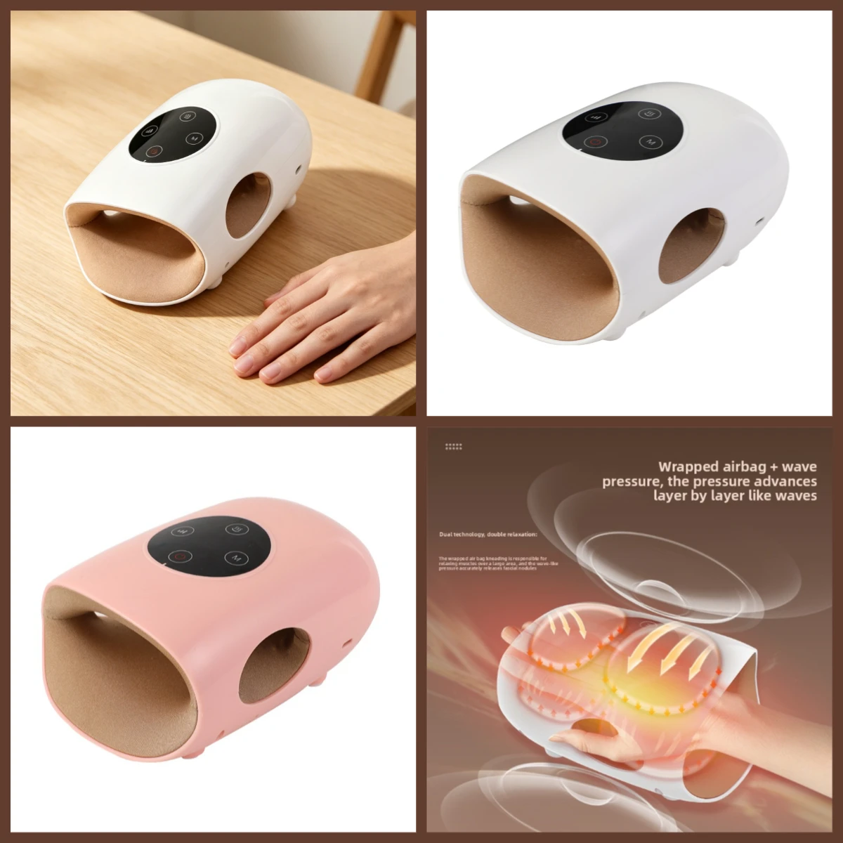 

Electric Heated Air Compression Hand Massager Acupoint Pressure Relief Device Meridian Relax Care Tool