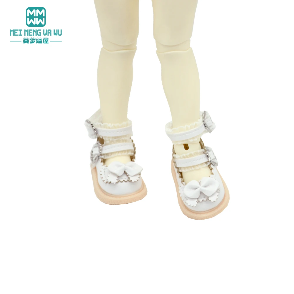 4.5cm Toy Doll Shoes EXO 1/6 YOSD BJD Doll Accessories Fashion Snow Boots Martin Boots Cute Bow Leather Shoes