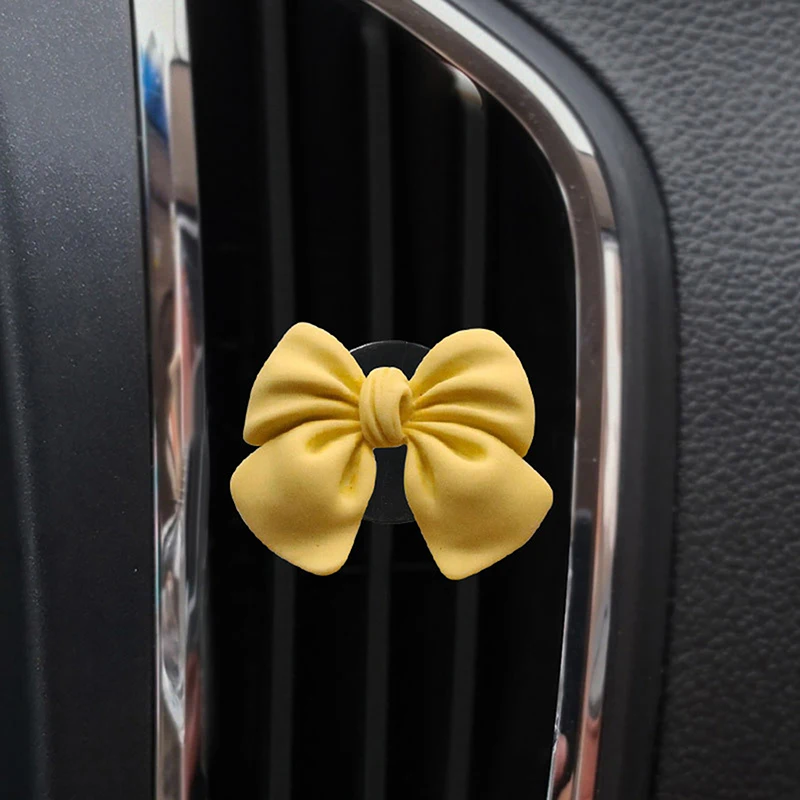 Car Air Freshener Bow-knot Car Perfume Car-styling Natural Smell Air Conditioner Outlet Clip Fragrance Auto Accessories