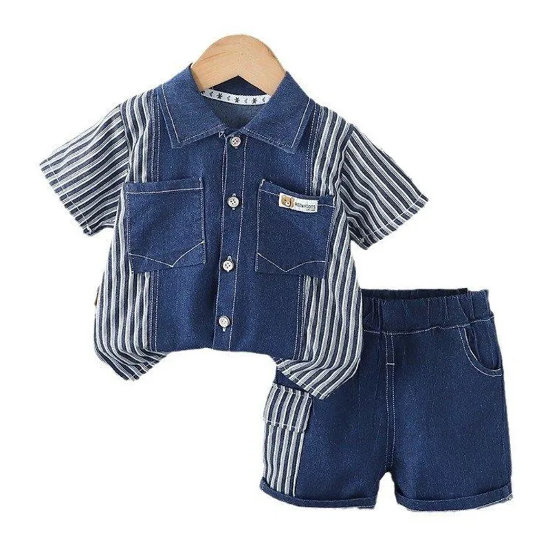 New Summer Baby Clothes Suit Children Boys Casual Shirt Shorts 2Pcs/Sets Toddler Sports Costume Infant Outfits Kids Tracksuits