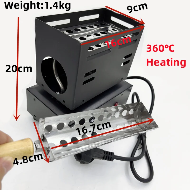 220-250V Shisha Black Charcoal Burning Stove Heater Coal Burner Hot Plate Chicha Water Smoking Narguile Accessories with EU Plug