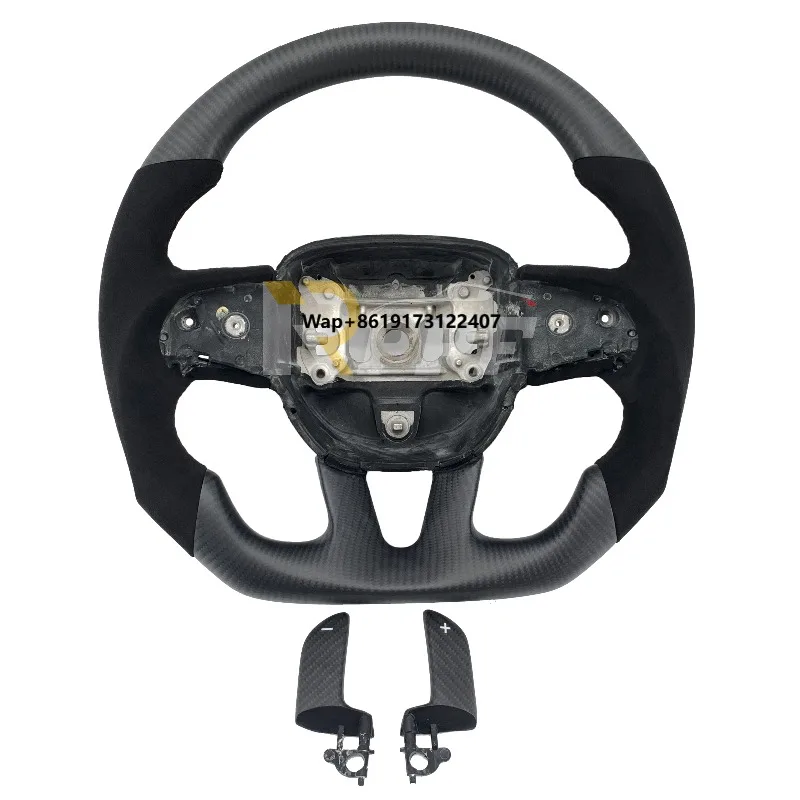 RPPF in Stock Direct Free Shipment for Dodge Charger Challenger Hellcat SRT 2015+ Matte Black Real Carbon Fiber Steering Wheel