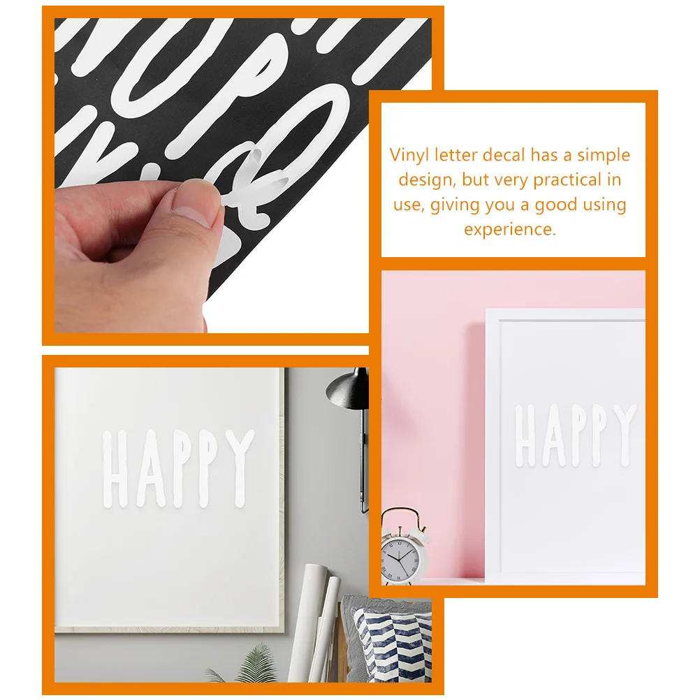 6 أوراق ملصقات حروف PVC شارات ذاتية اللصق قابلة للإزالة لأبواب صندوق البريد والسيارات شارات حروف أبجدية ذاتية الصنع ملصق صندوق البريد #3