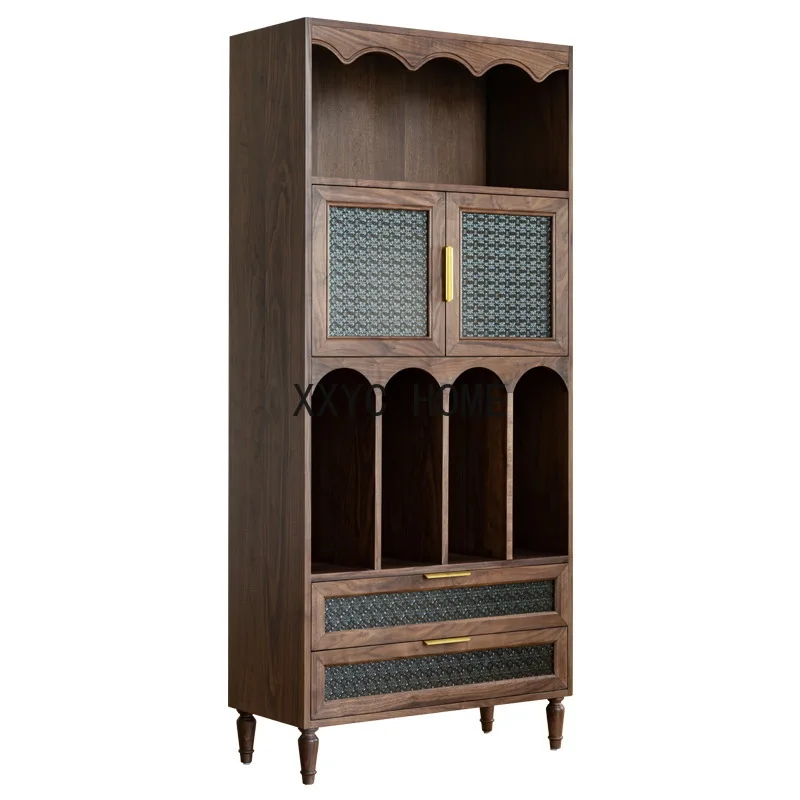 

Nordic Retro Locker Integrated Wall Black Walnut