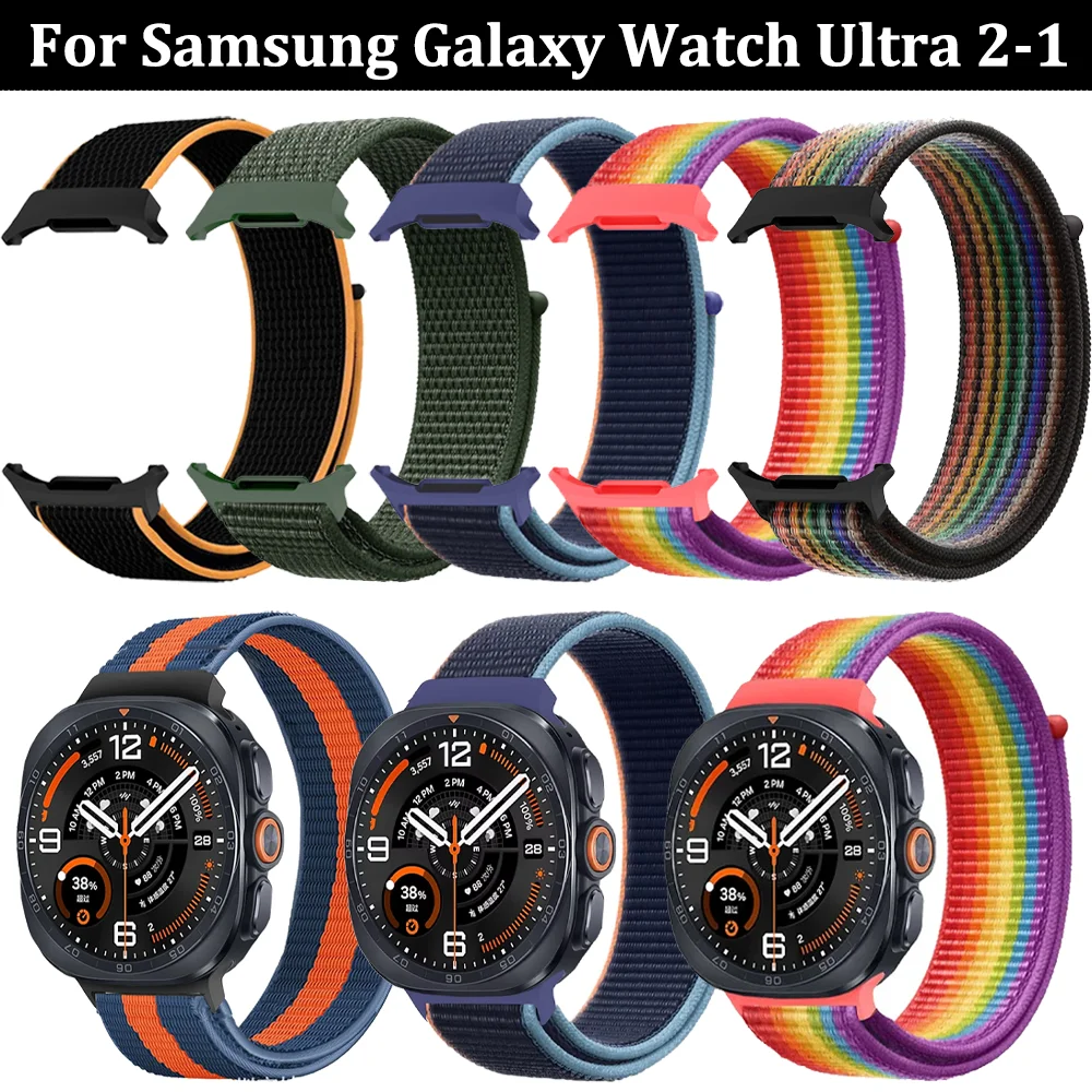 Nylon Loop Strap For Samsung Galaxy Watch Ultra 2-1 47mm Breathable Replace Bracelet for Galaxy Watch Ultra 2026 47mm Watchband