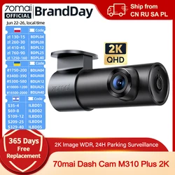 【Nuovo】70mai Dash Cam M310 1296P Risoluzione 130 ° FOV Smart Voice Control Supporto 24 ore Parcheggio Guardia Visione notturna 70mai M310 DVR per auto