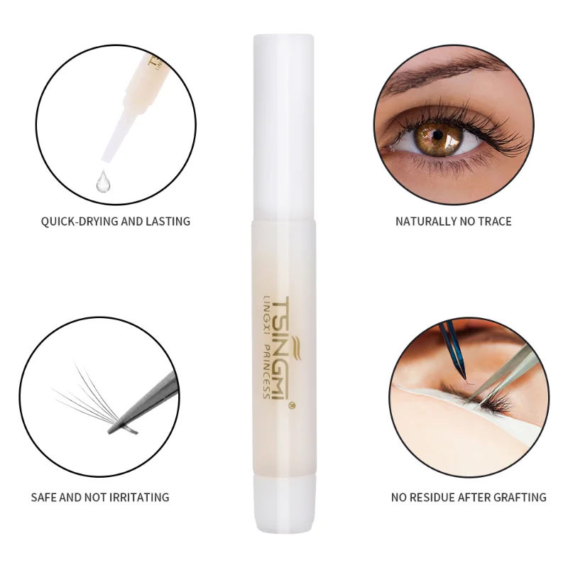 No-irritant Eyelashes Extension Glue Transparent Waterproof Lasting Quickily Dry Firm Self Adhesive Grafted Eyelash Glue Makeup