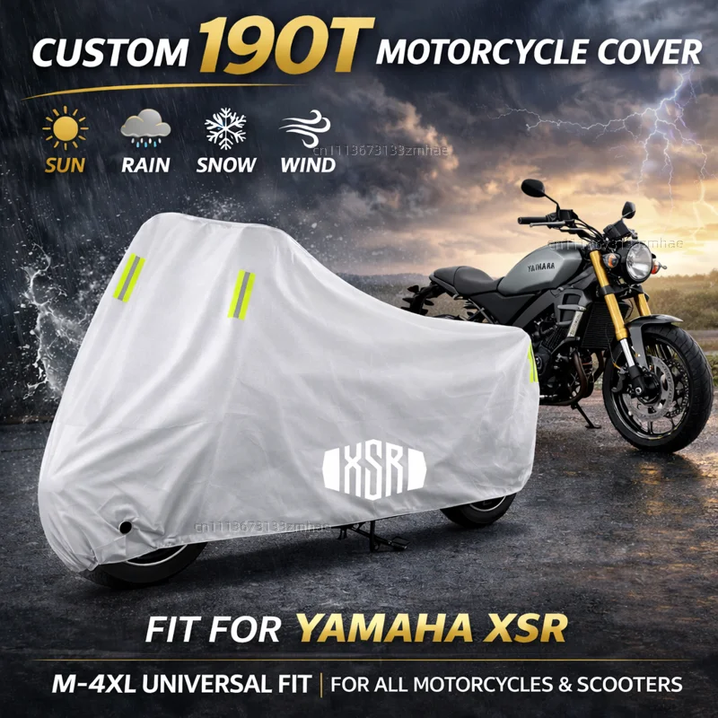 

For YAMAHA XSR700 XSR 700 XSR900 XSR 900 XSR125 155 Motorcycle Cover Waterproof Heavy Duty Outdoor Rain Dust Sun Protector