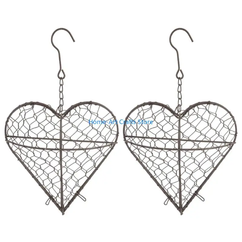 Picture 5: Y3NA 2Pcs Elegant Bird Nesting Heart Bird Nest Supply Storage Box Outdoor Decoration
