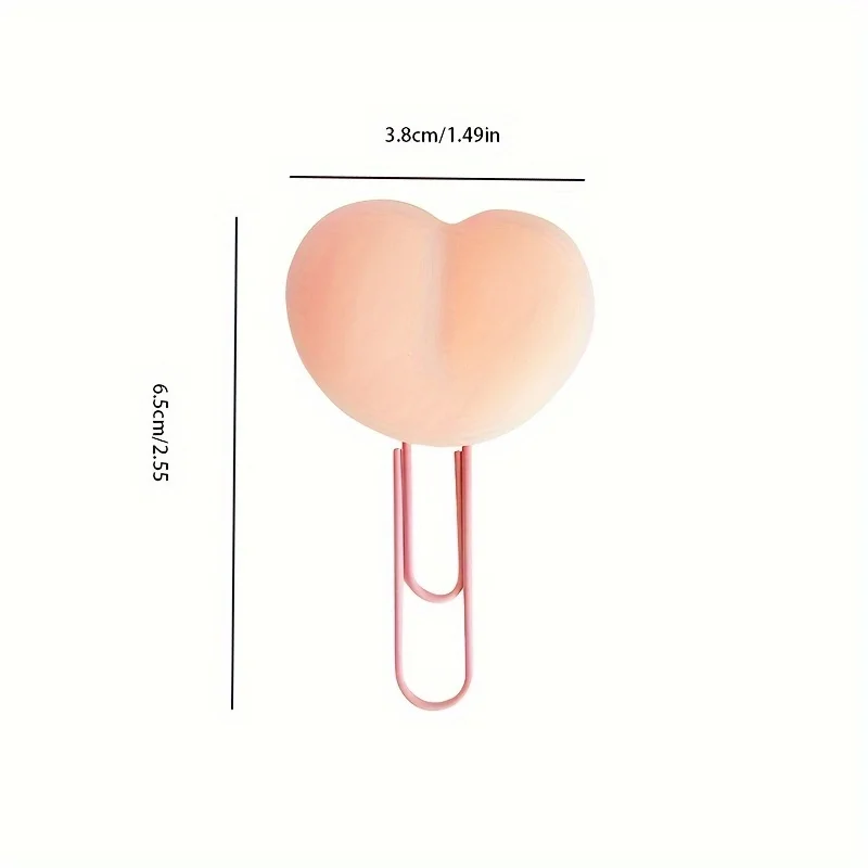 1pc Creative Pvc Soft Glue Decompression Paper Clip Color Cartoon Shape Shaped Metal Bookmark Paper Clip