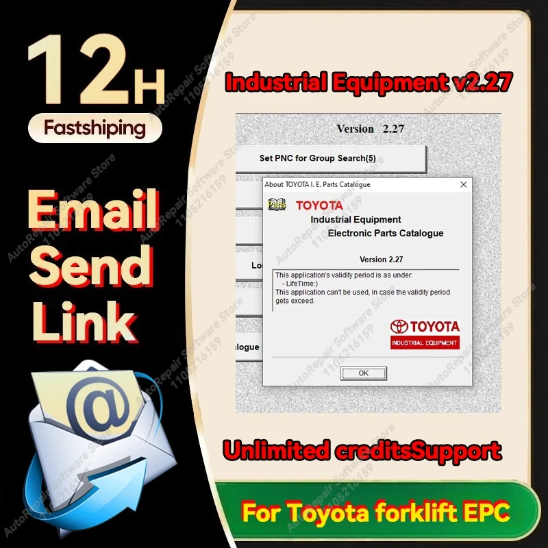 المعدات الصناعية v2.27 [2019) لرافعة شوكية تويوتا EPC #1