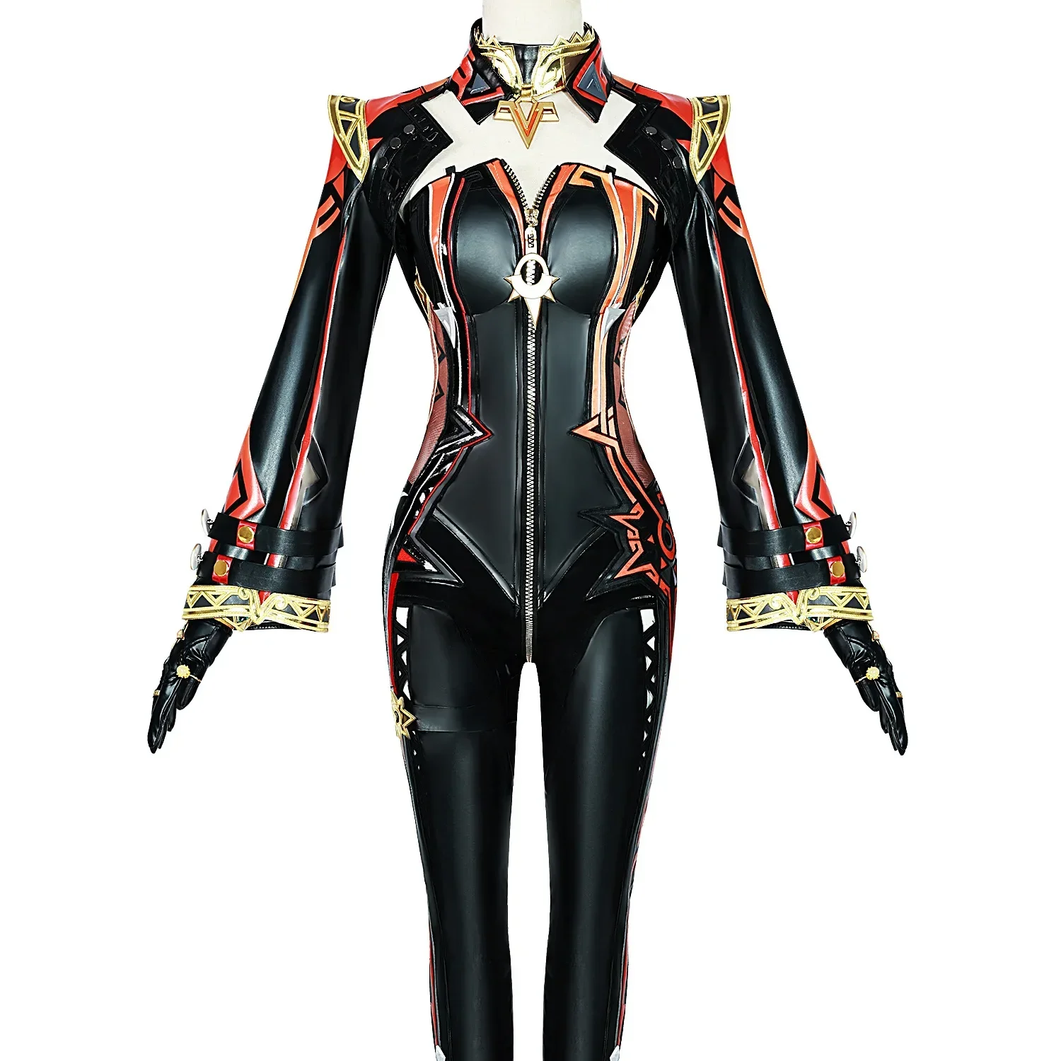 【Wetrose】In Stock SSR Mavuika Cosplay Costume Genshin Impact Leather Body Suit Full Set Wig Halloween Xmas