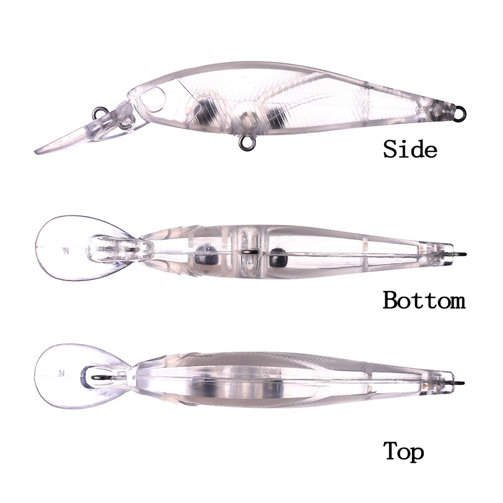 Chan'sHuang 20PCS Non Verniciato Spazi Vuoti Esca 10cm 7.8g Sonagli Flaoting Medio Diver Bill Minnow FAI DA TE Fatti A Mano Richiamo di Pesca Artificiale