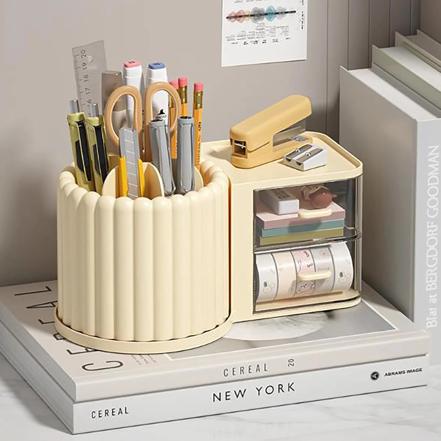 Porte-brosse de maquillage rotatif à 7 fentes, organisateur de pinceaux, pinceaux cosmétiques rotatifs amovibles, porte-stylo pour vanité, commode,