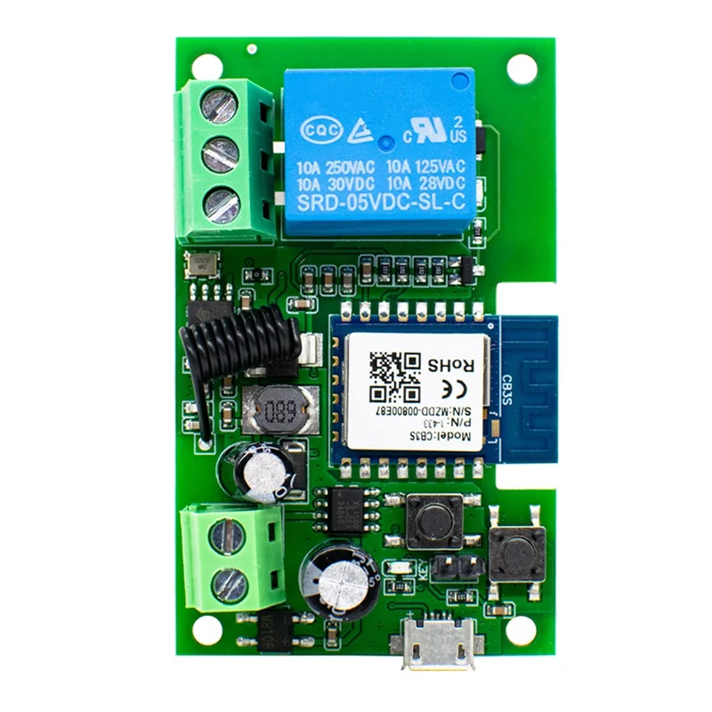 ABFN-Wifi Smart Switch 7-32V 10A Controller relè 433RF Cancello Garage Opener Vita intelligente Tuya APP Modulo relè autobloccante