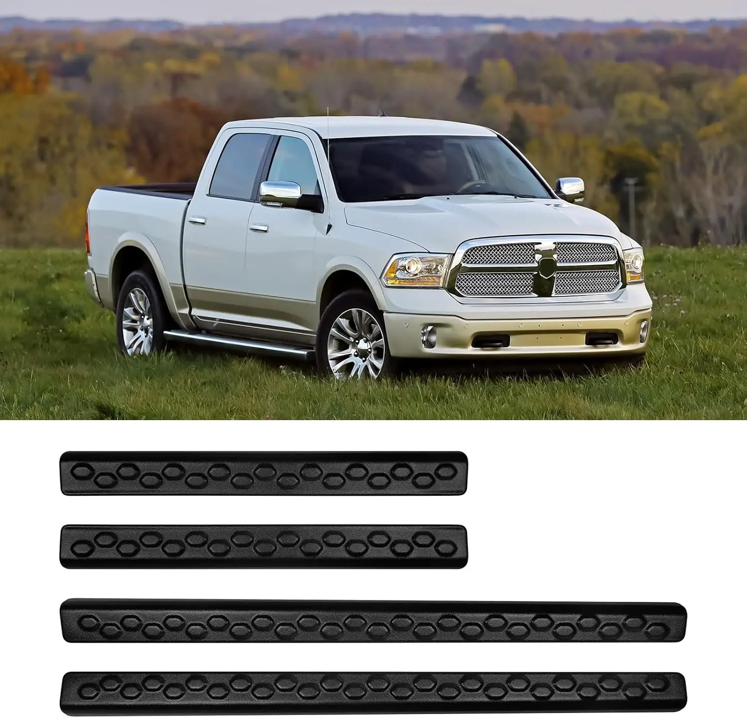 

ABS Material Door Sill Protector Compatible with Dodge RAM 1500 Classic 2019-2024 and RAM 1500(Crew Cab 5.6 ft) 2009-2018 Access