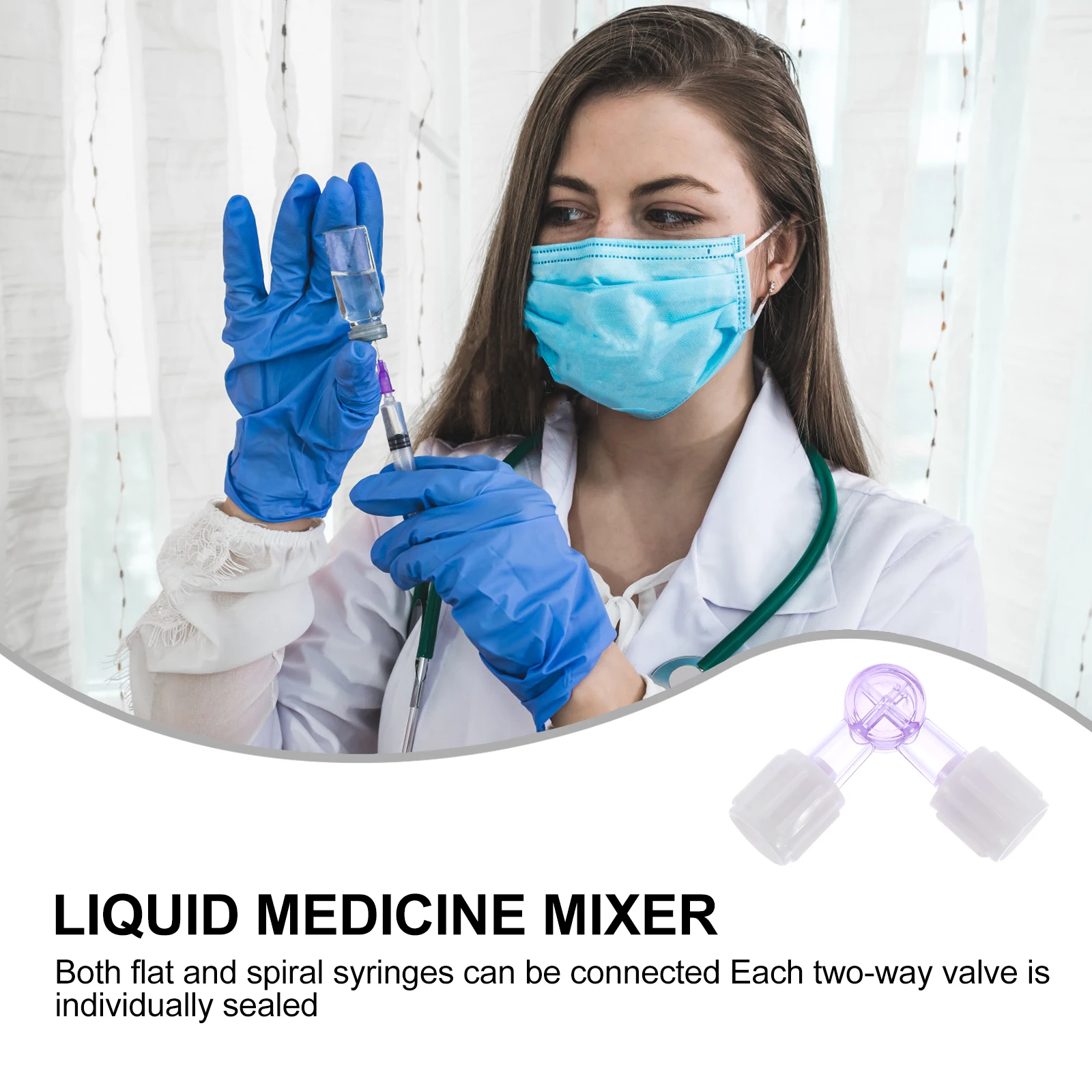

5 Pcs Disposable Valve Medicine Liquid Mixers Medical Supplies Bubble Mixing Tool for Beauty Salon Abs