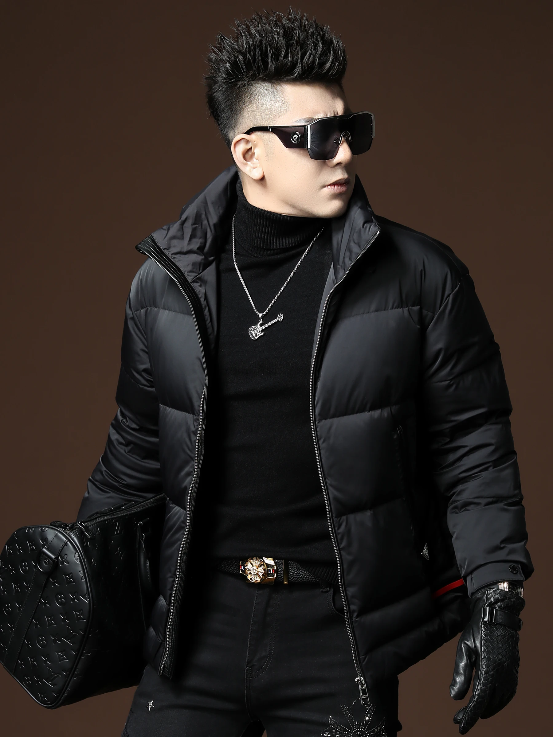 

Мужская ортопедическая верхняя одежда Jaet с воротником-стойкой Du Feather, теплая зимняя новинка Sle Busin, повседневная верхняя одежда из полиэстера и нейлона Cosite F...