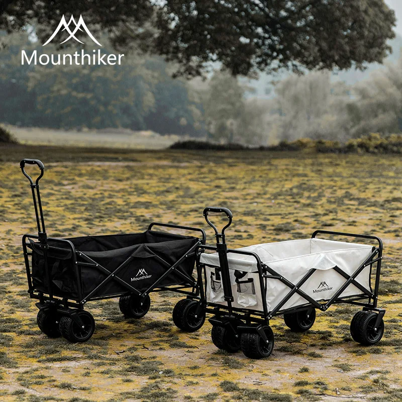 

Outdoor Camping Trolley Mountainhiker Shopping Fishing 120L Capacity Foldable Telescopic Puller PVC Wide Wheel Camping Trolley