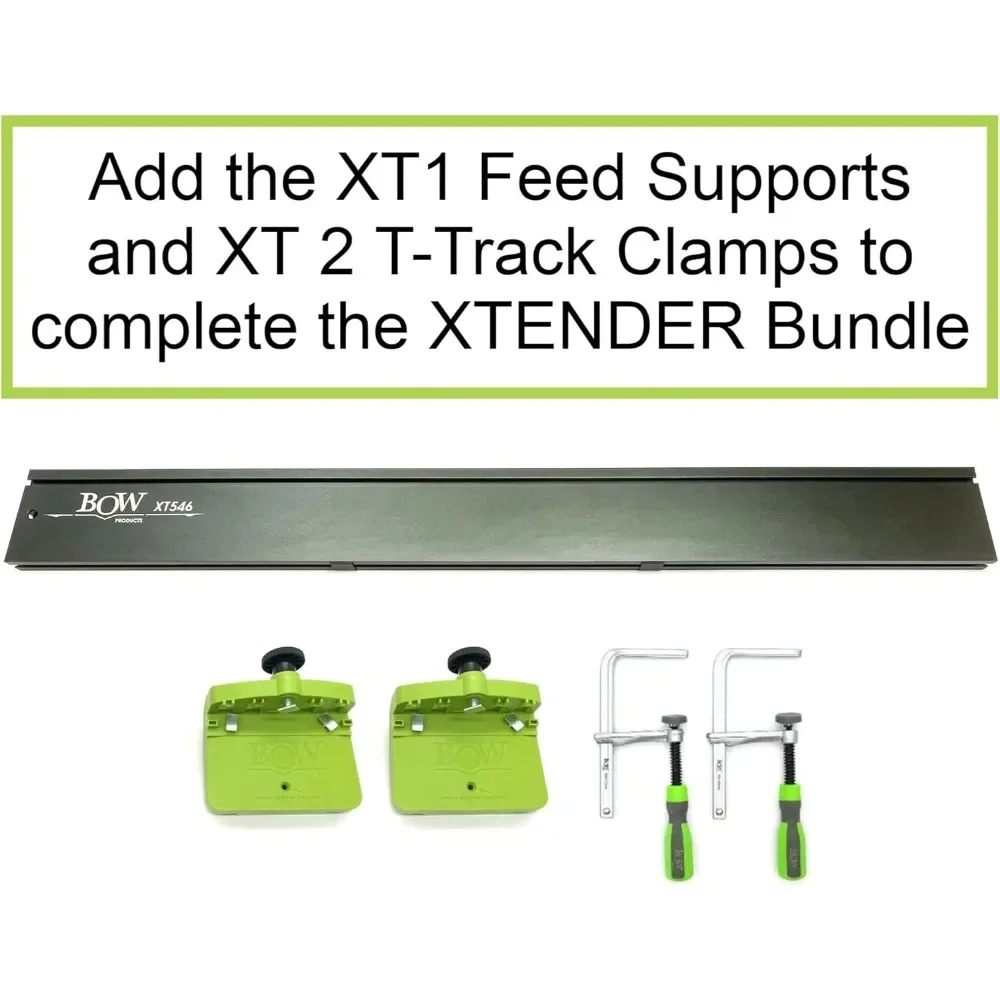 سياج XT XTENDER قابل للتخصيص - نظام سياج منشار طاولة T-Track مع فتحات T متعددة لملحقات النجارة - يناسب المنفذ