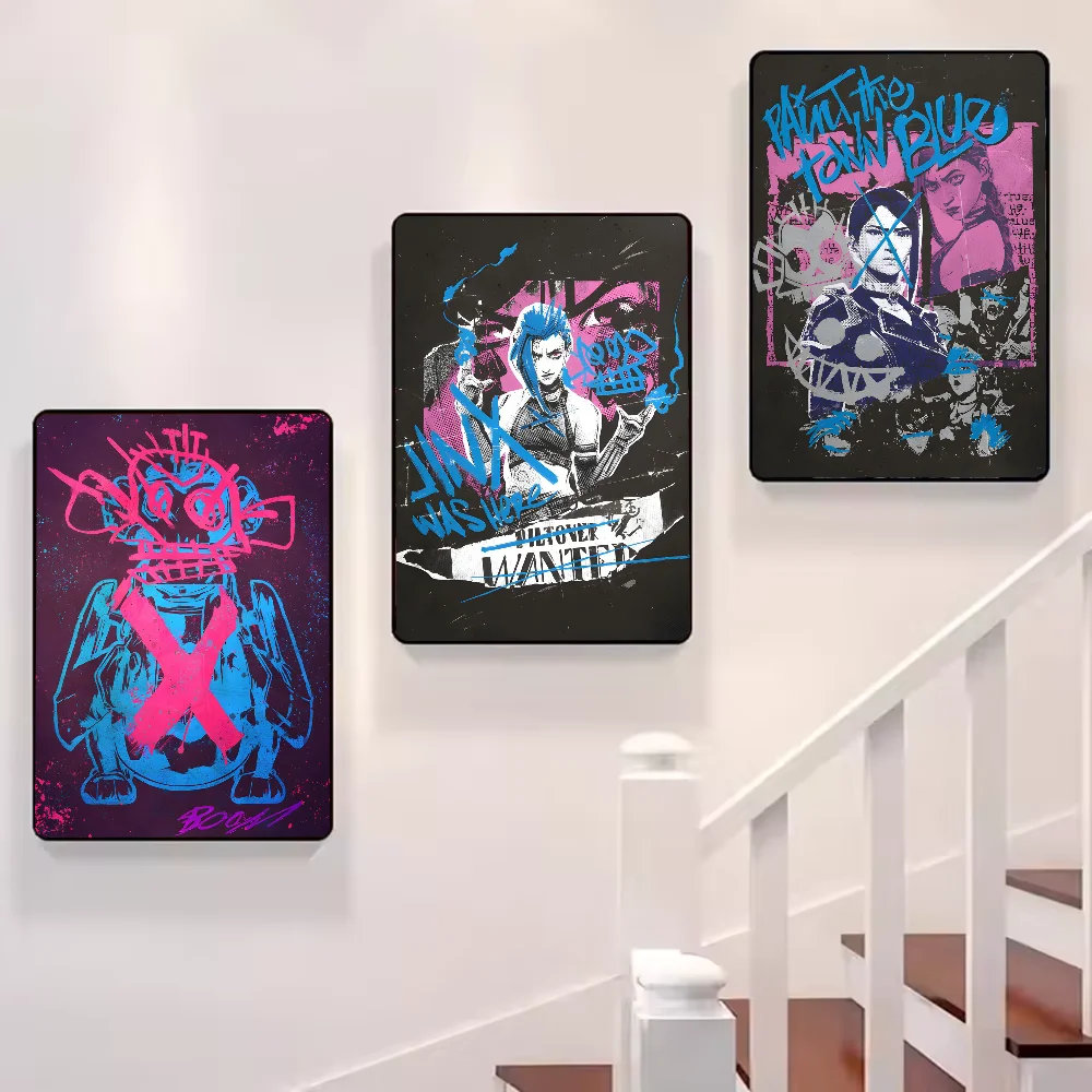 الكرتون أنيمي لعبة غامض J-Jinx الرئيسية ملصق فني HD الفن لزجة جدار مقاوم للماء غرفة المعيشة المنزلي غرفة نوم بار الديكور الجمالي