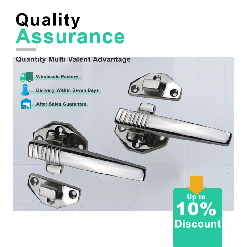 

The Left And Right Rotating Door Handles Are Made Of 304 Stainless Steel For Industrial Machinery And Freezers